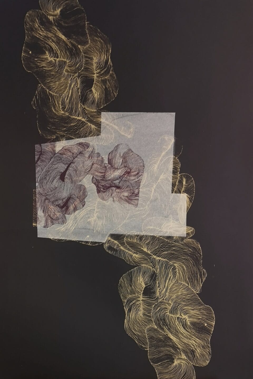 Ensembles discrets, sérigraphies sur papier Rives noir 70x100cm, 2020-2021 #2