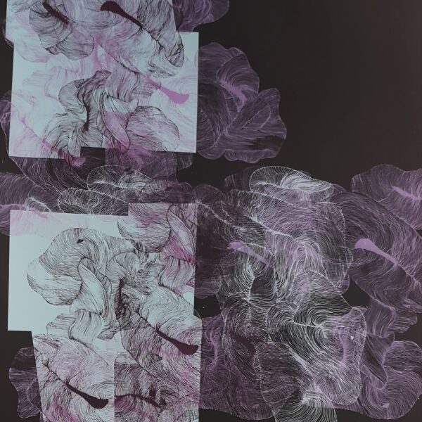 Ensembles discrets, sérigraphies sur papier Rives noir 70x100cm, 2020-2021 #3